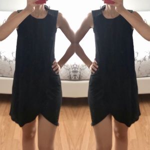 Over lapping bcbg dress cotton and leather straps